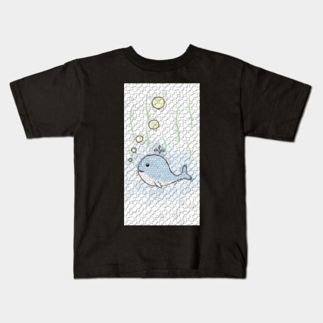 The happy Whale - A polygon Design Kids T-Shirt by SPAZE